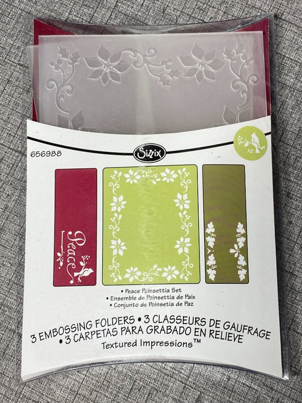 NEW 9 SIZZIX Embossing Folders - 3 Sets - 2 Die Cuts Christmas Holiday Fall NOS - Picture 4 of 13